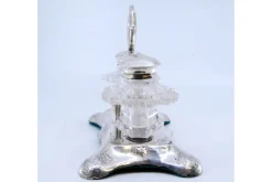 Discount Pamono Hexagonally Cut Glass Silver Salt and Pepper Shakers, Set of 3