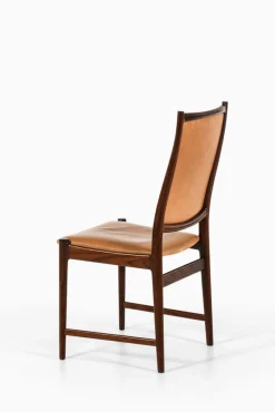 Pamono High Back Dining Chairs in Rosewood and Leather attributed to Torbjørn Afdal, 1950s, Set of 6> Side Chairs & Dining Chairs