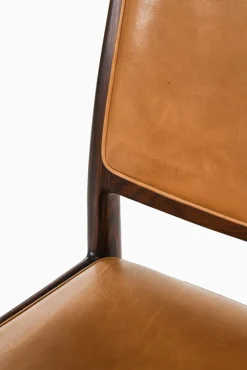 Pamono High Back Dining Chairs in Rosewood and Leather attributed to Torbjørn Afdal, 1950s, Set of 6><noscript><img width=
