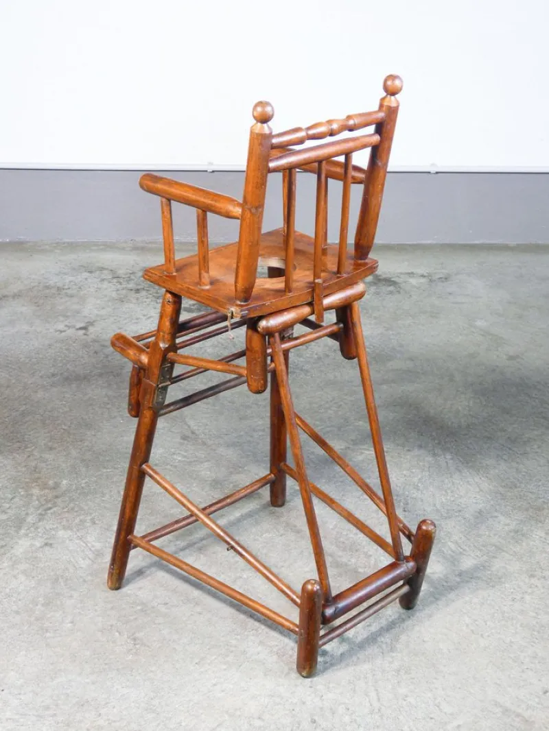 Outlet Pamono High Chair Childrens Potty in Walnut Wood