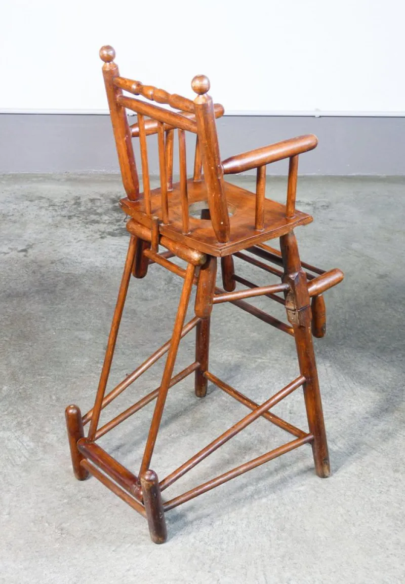 Outlet Pamono High Chair Childrens Potty in Walnut Wood