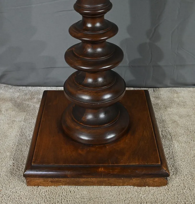 Pamono High Column in Walnut and Marble, 1920> Pedestals And Columns
