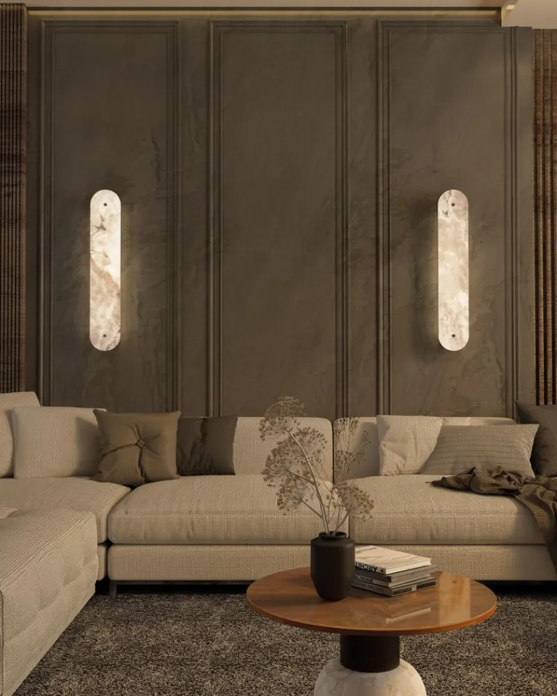 Pamono Hikari Small Iroko Wood Wall Light by Alabastro Italiano> Wall Lights & Sconces