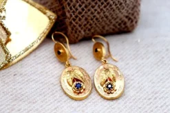 Best Pamono Hinged Gold Earrings, Set of 2