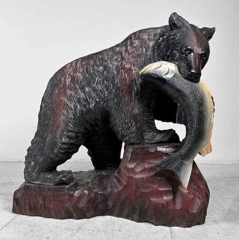 Discount Pamono Hokkaido Artist, Kibori Kuma Bear, Japan, 1960s, Wood