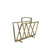 Clearance Pamono Hollywood Regency Bamboo-Effect Brass Magazine Rack from Montagnani, Italy 1970s