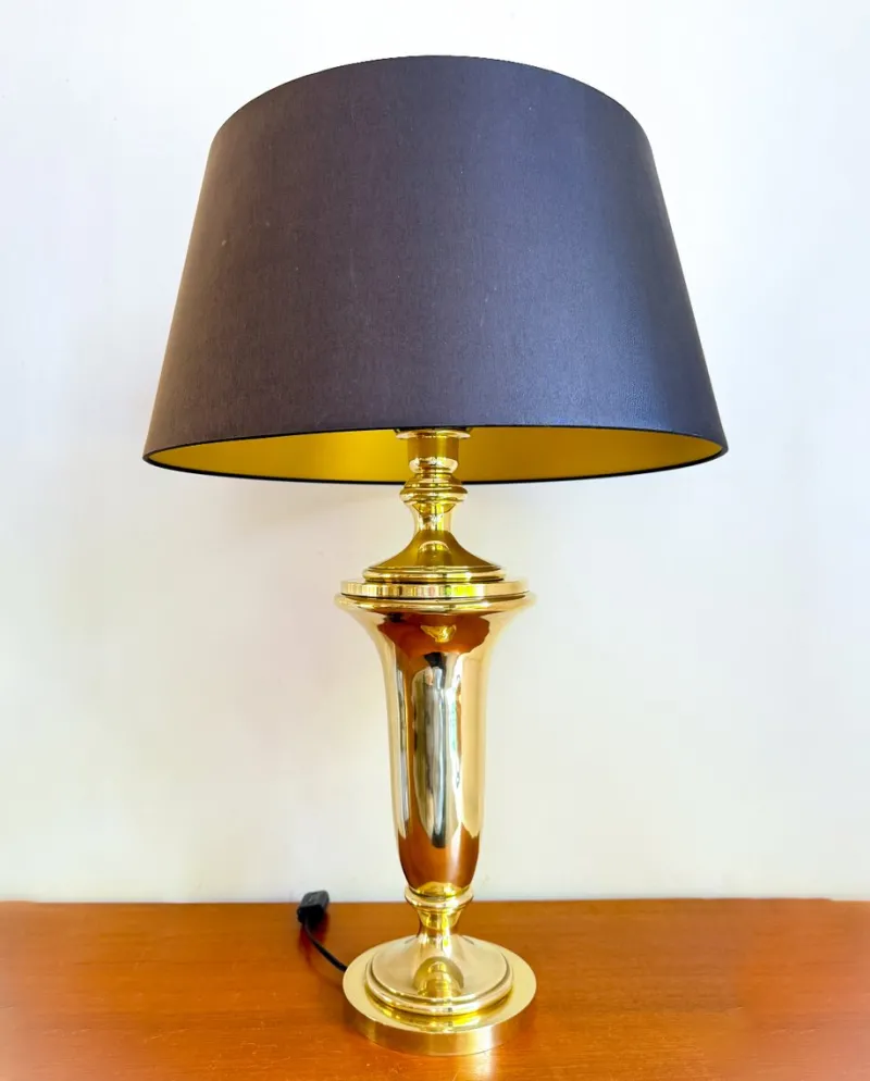 Pamono Hollywood Regency Brass Table Lamp from Krisna, 1970s> Table Lamps
