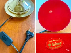 Pamono Hollywood Regency Brass Table Lamp from Krisna, 1970s><noscript><img width=