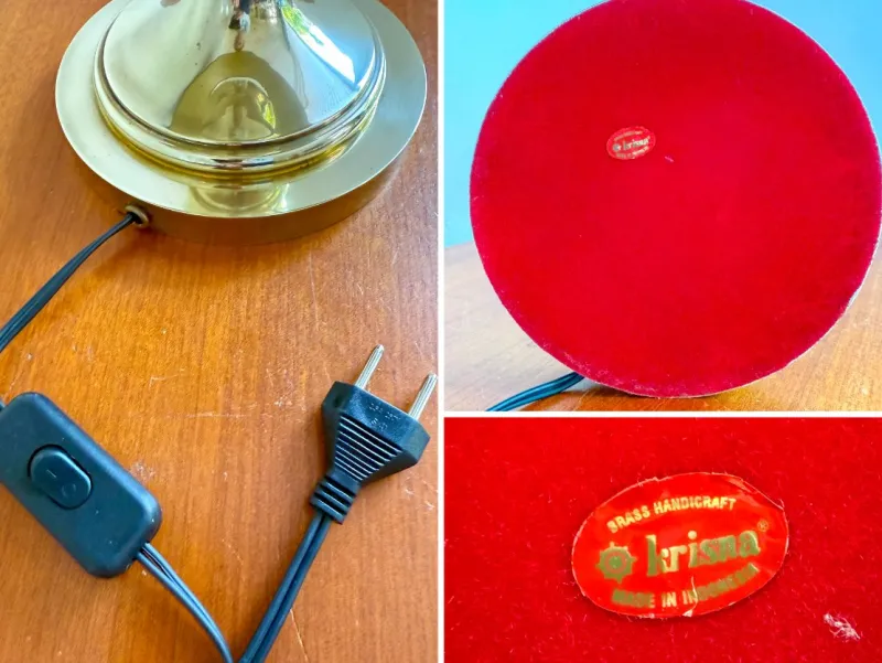 Pamono Hollywood Regency Brass Table Lamp from Krisna, 1970s> Table Lamps