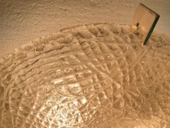 Pamono Hollywood Regency Glass Ceiling Lamp by Kaiser, 1970s><noscript><img width=