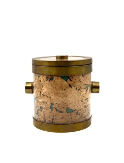 Pamono Hollywood Regency Golden Ice Bucket, France, 1970s> Ice Buckets & Wine Coolers