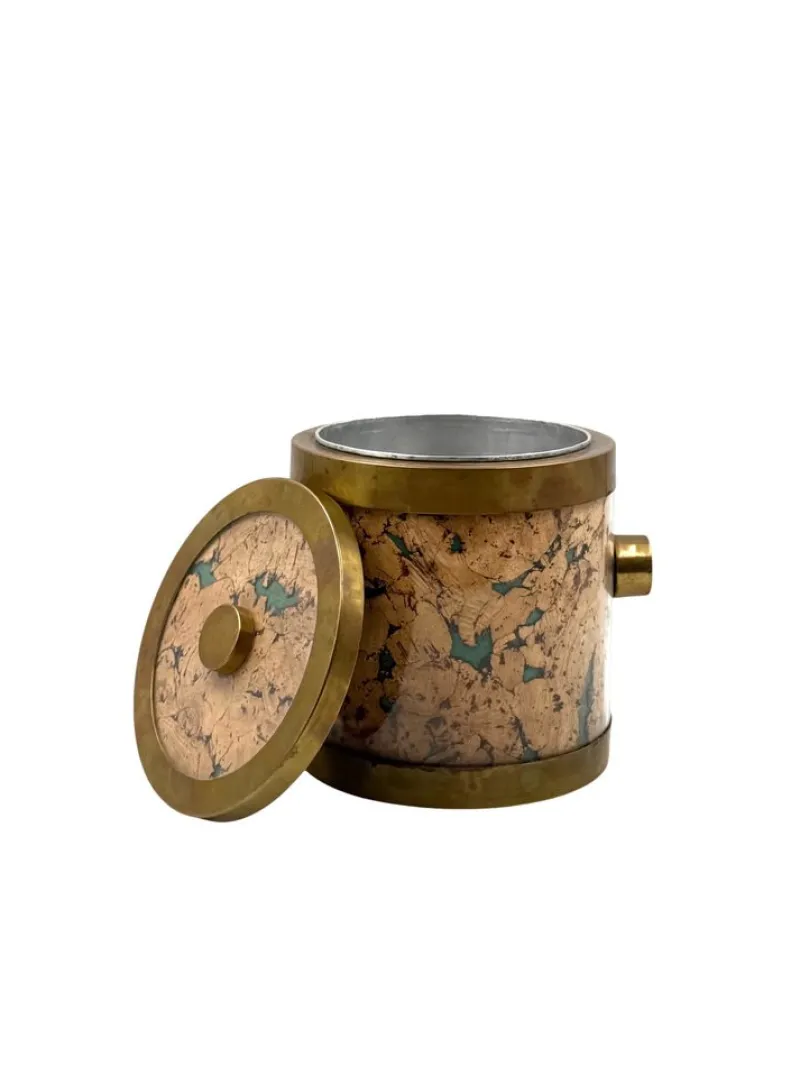 Pamono Hollywood Regency Golden Ice Bucket, France, 1970s> Ice Buckets & Wine Coolers