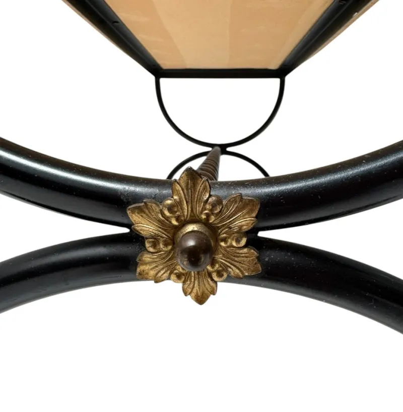 Pamono Hollywood Regency Patinated Iron and Brass Bedroom Bench, 1960s> Benches