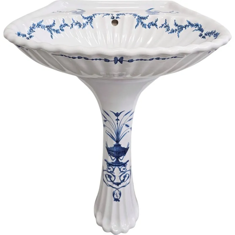 New Pamono Hollywood Regency Porcelain Bathroom from Porcelain De Paris, 1970s, Set of 13