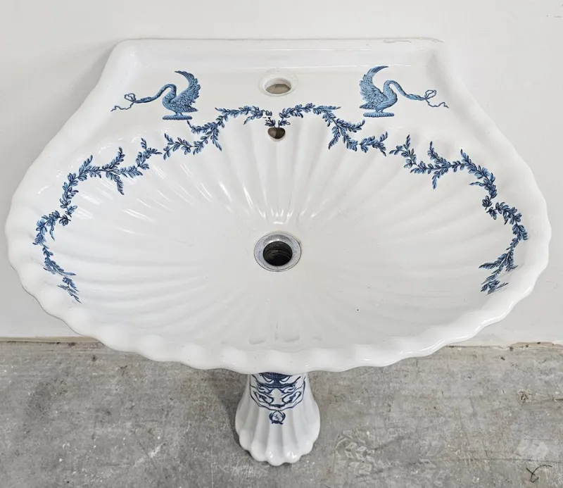 New Pamono Hollywood Regency Porcelain Bathroom from Porcelain De Paris, 1970s, Set of 13