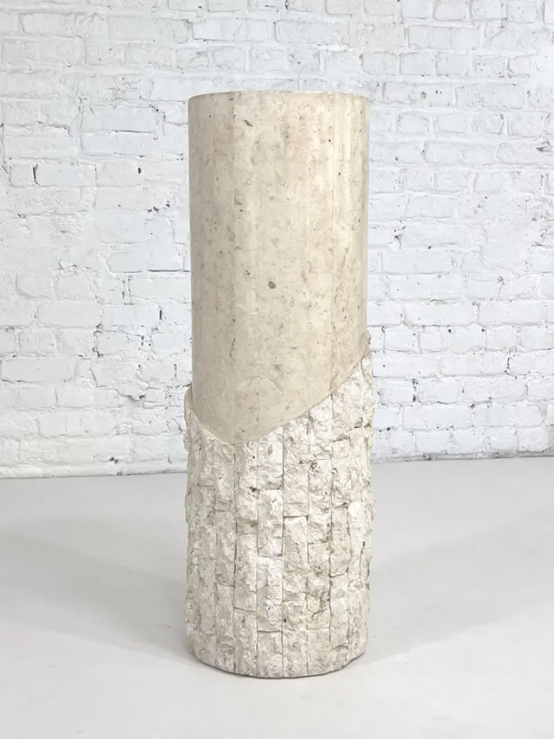 Outlet Pamono Hollywood Regency Style Stone Marquetry Column