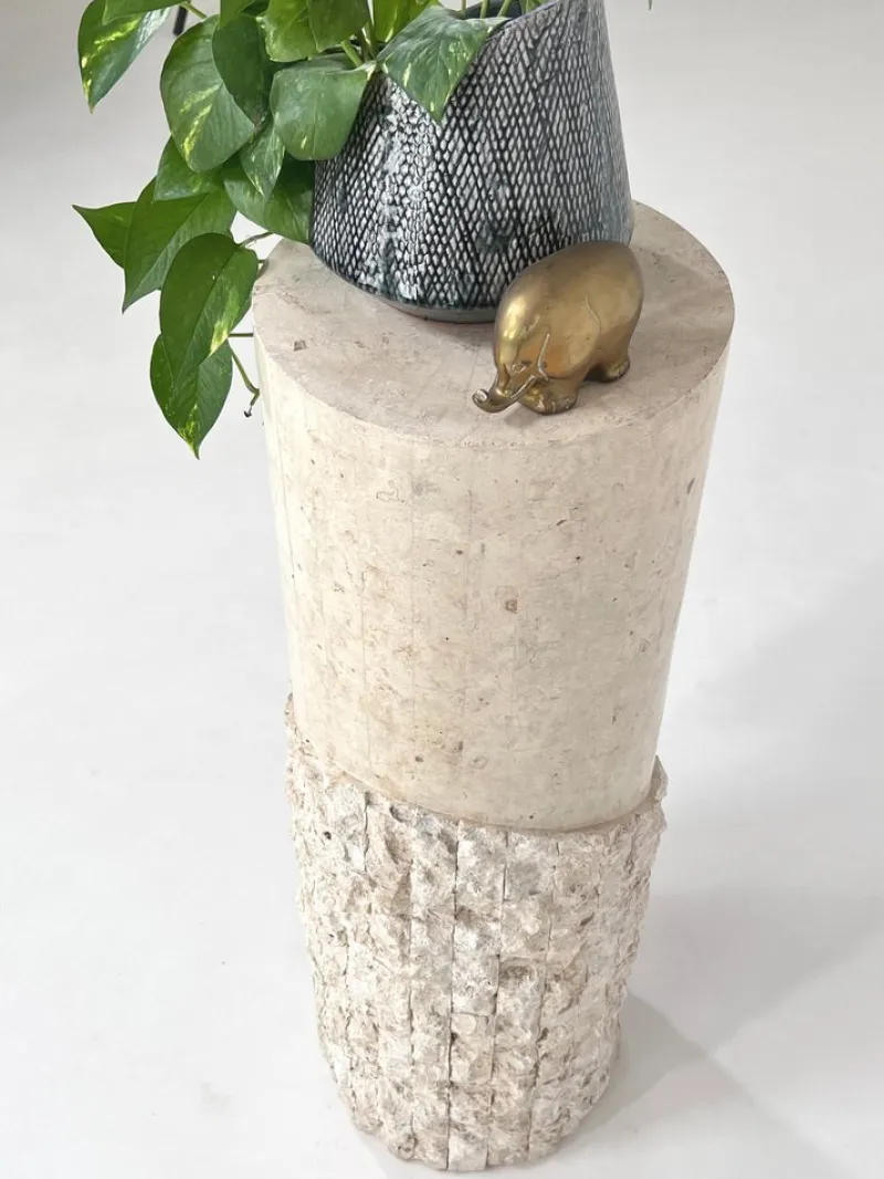 Outlet Pamono Hollywood Regency Style Stone Marquetry Column