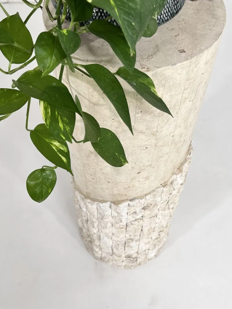 Outlet Pamono Hollywood Regency Style Stone Marquetry Column