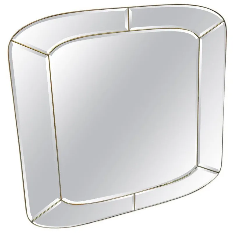Pamono Hollywood Regency Wall Mirror with Wall Lights, 1970s> Mirrors