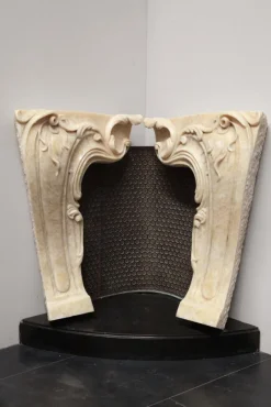 Online Pamono Honey Onyx Fireplace, Belgium, 1940s