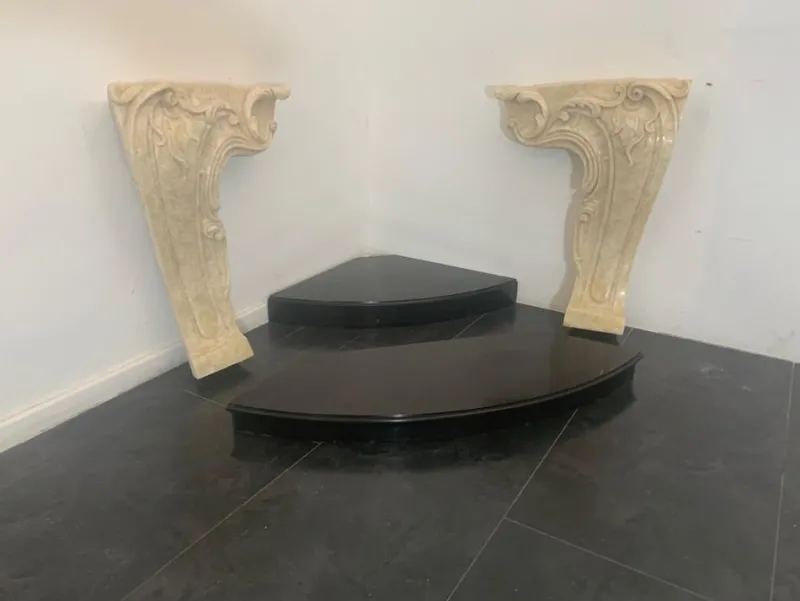 Online Pamono Honey Onyx Fireplace, Belgium, 1940s