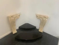 Online Pamono Honey Onyx Fireplace, Belgium, 1940s