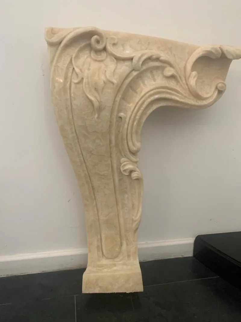 Online Pamono Honey Onyx Fireplace, Belgium, 1940s