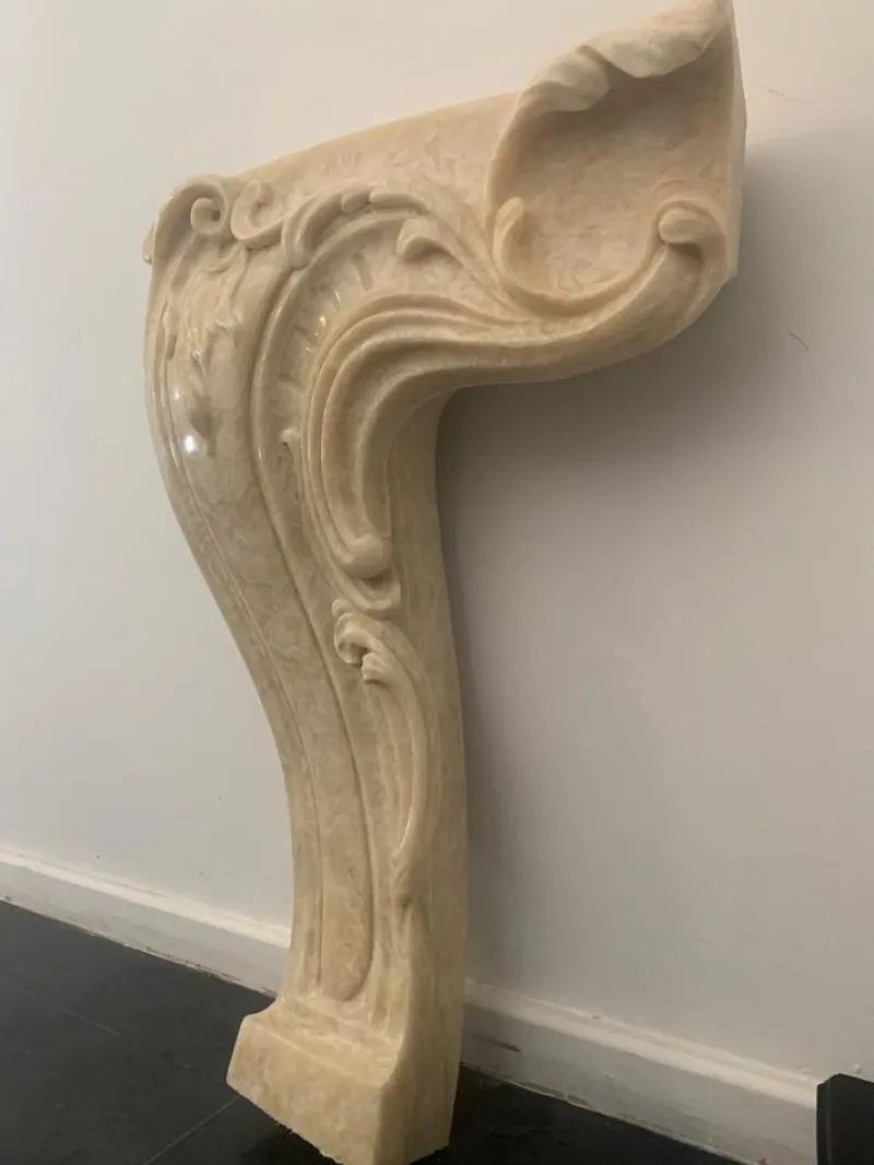Online Pamono Honey Onyx Fireplace, Belgium, 1940s