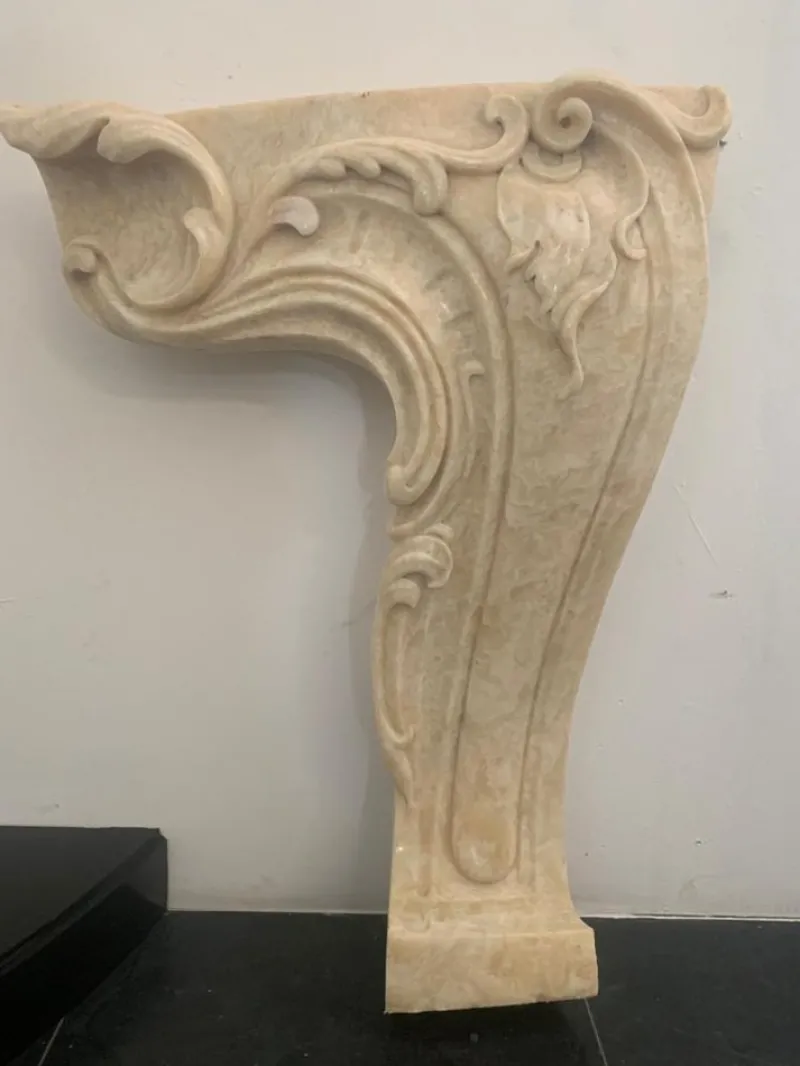 Online Pamono Honey Onyx Fireplace, Belgium, 1940s
