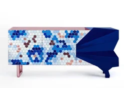 Pamono Honeycomb Blue Sideboard by Royal Stranger><noscript><img width=