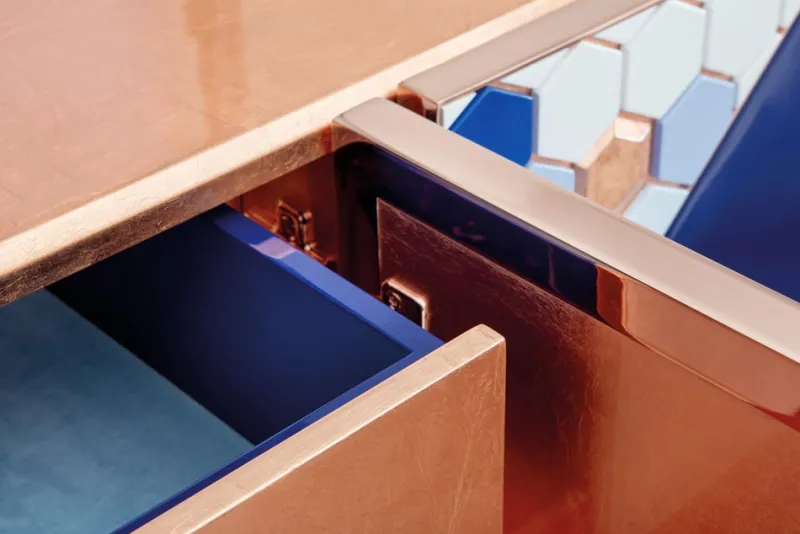 Pamono Honeycomb Blue Sideboard by Royal Stranger> Storage