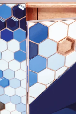 Pamono Honeycomb Blue Sideboard by Royal Stranger><noscript><img width=