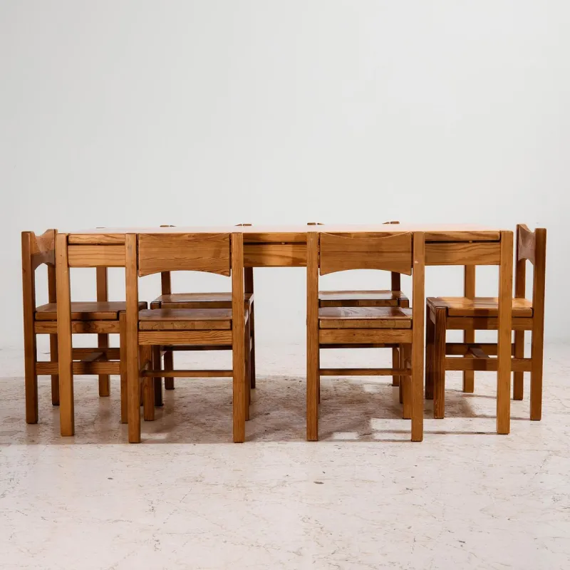 Online Pamono Hongisto Dining Set by Ilmari Tapiovaara for Laukaan Puu, Set of 7