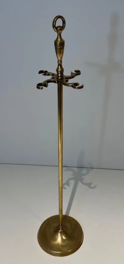 Discount Pamono Horse Head Fire Tools in Brass in the style of the Maison Jansen, 1950s, Set of 5