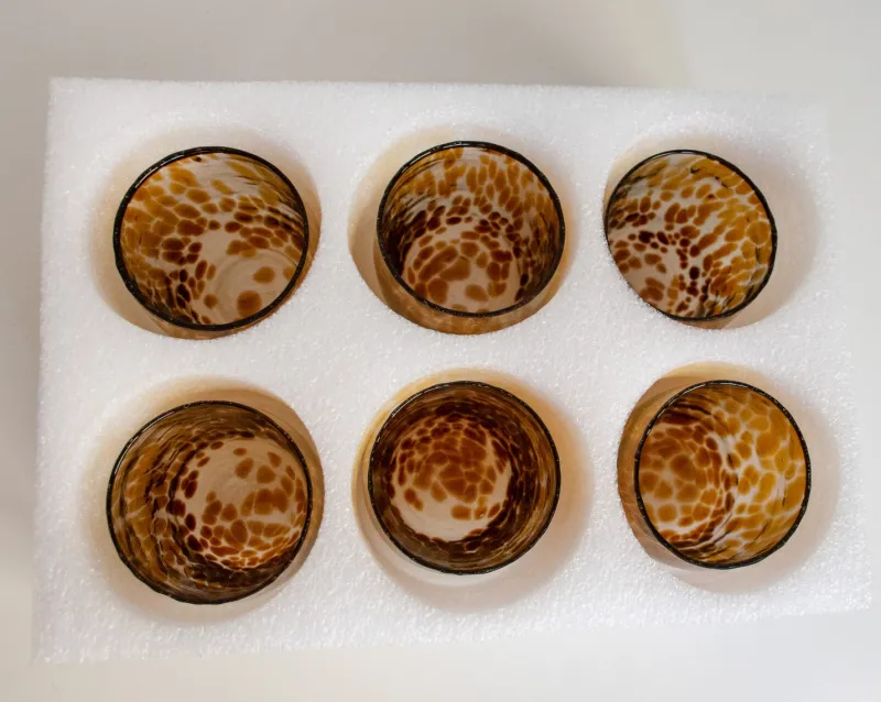 Pamono Hot Chocolate Murano Glasses by Mariana Iskra, Set of 6> Tabletop