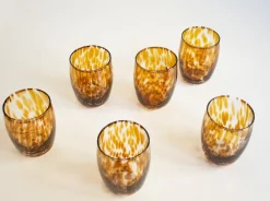 Pamono Hot Chocolate Murano Glasses by Mariana Iskra, Set of 6><noscript><img width=