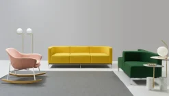 New Pamono Hub Three-Seater Sofa in Stainless Steel by Quinti Sedute