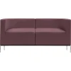 Clearance Pamono Hub Two-Seater Sofa in Stainless Steel and Upholstery by Quinti Sedute