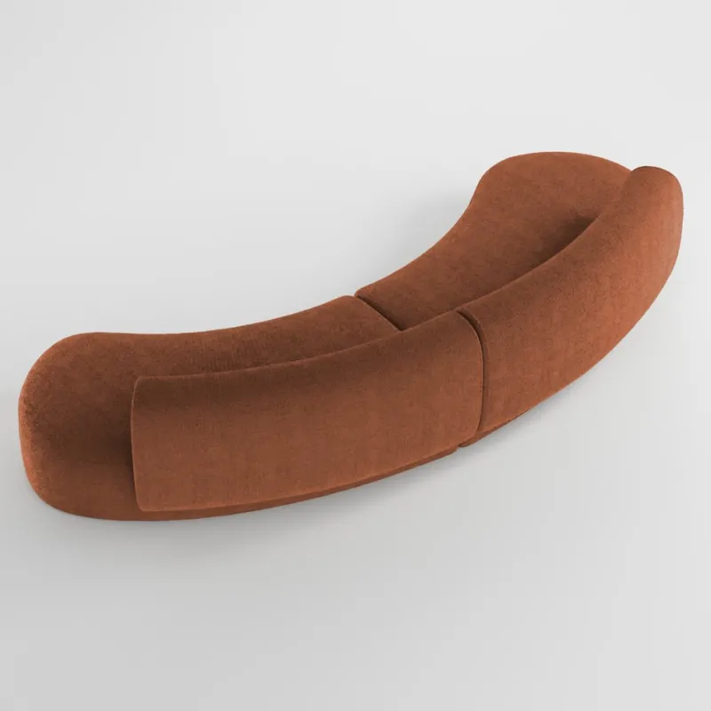 Pamono Hug Modular Sofa in Boucle Orange by Ferrianisbolgi, Set of 2> Seating