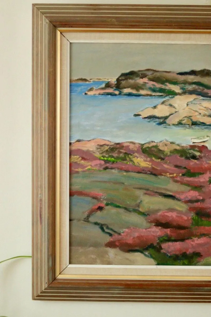 Sale Pamono Hugo Olsson, Grundsund, Mid-20th Century, Oil on Canvas, Framed