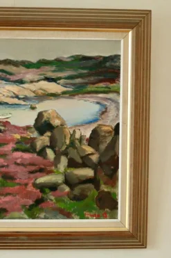 Sale Pamono Hugo Olsson, Grundsund, Mid-20th Century, Oil on Canvas, Framed