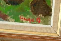 Sale Pamono Hugo Olsson, Grundsund, Mid-20th Century, Oil on Canvas, Framed