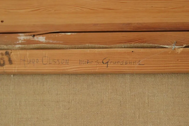Sale Pamono Hugo Olsson, Grundsund, Mid-20th Century, Oil on Canvas, Framed
