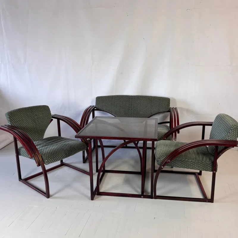 Pamono Hungarian Postmodern Living Room Set, 1970s, Set of 4> Living Room Sets