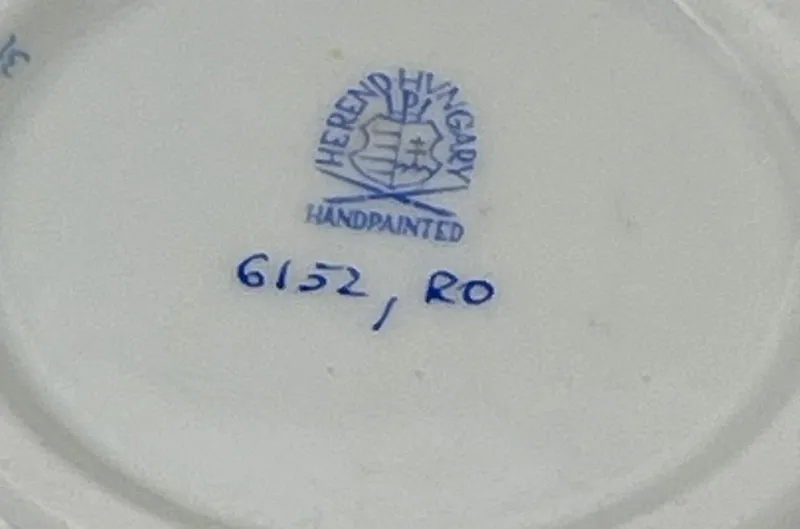 Best Pamono Hungarian Rothschild Porcelain Set fromm Herend, Set of 3