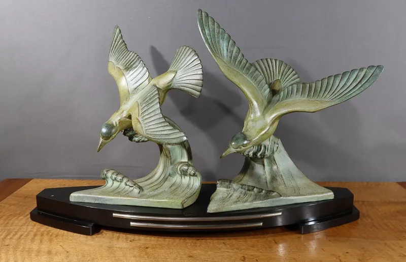 Pamono I. Rochard, Art Deco Les Mouettes, 1940, Regula> Art Deco