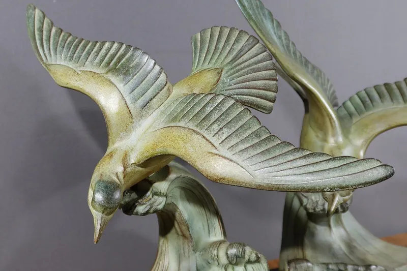 Pamono I. Rochard, Art Deco Les Mouettes, 1940, Regula> Art Deco