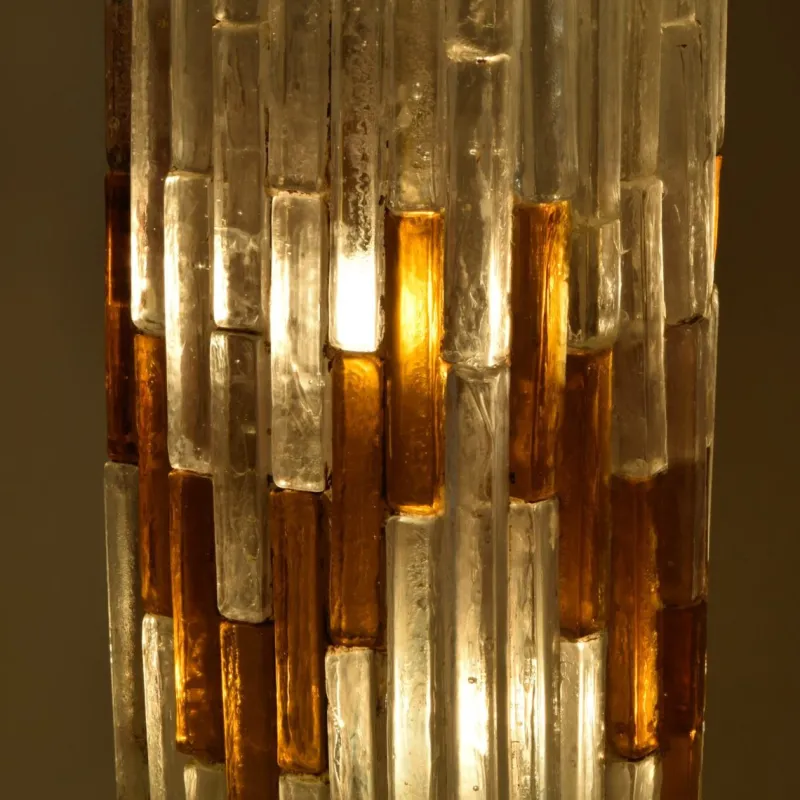 Pamono Ice & Orange Murano Glass Floor Lamp by Albano Poli for the Poliarte> Floor Lamps
