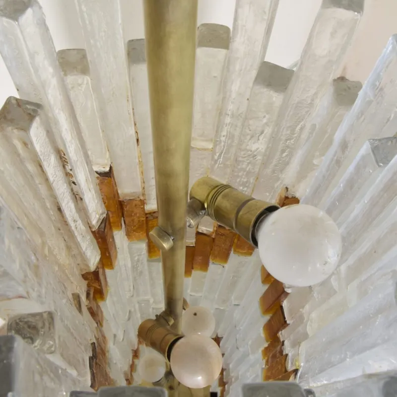 Pamono Ice & Orange Murano Glass Floor Lamp by Albano Poli for the Poliarte> Floor Lamps