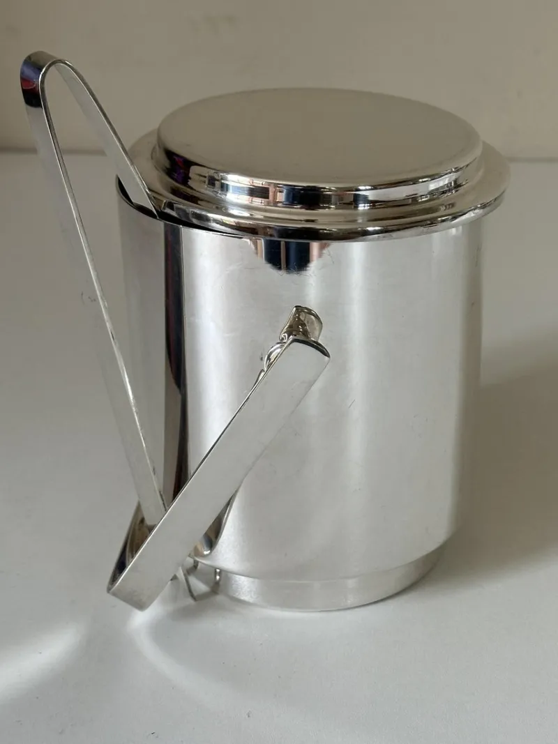 Pamono Ice Bucket and Tongs by Gallia Christofle for Christofle, Set of 2> Ice Buckets & Wine Coolers